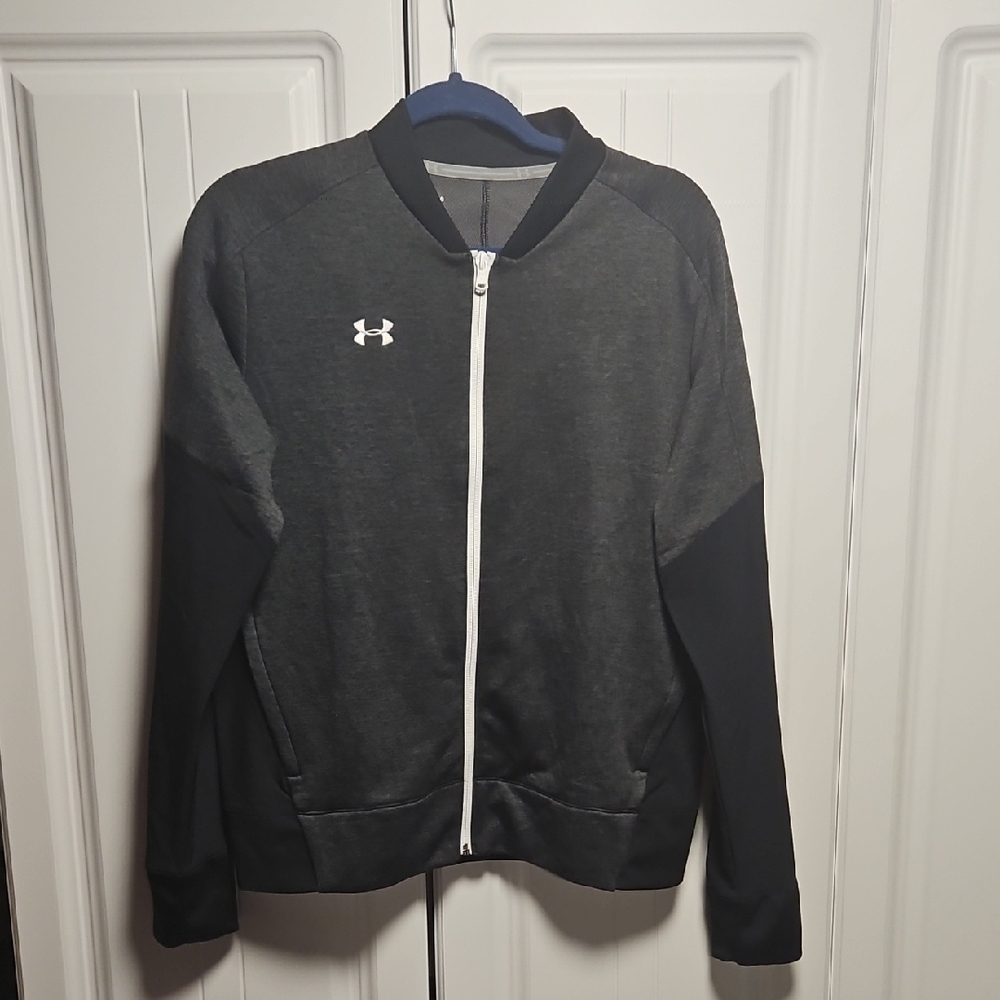 NWT Under Armour Charcoal and Black Full-Zip Jacket